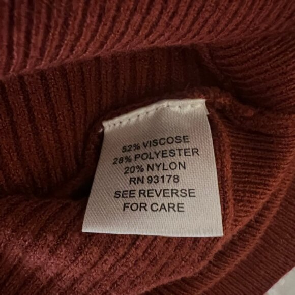 Truth by Republic Rust Ribbed Button Front Cardigan Size Small - Picture 2 of 8